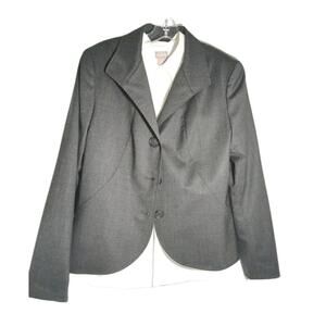 NEW Lafayette 148 New York  Wool 3 Button Blazer Black Shirt  NWT Saachi Scarf